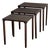 Rosewood Stacking Nesting Tables Three Piece Set Denmark Vintage 1960s For Sale