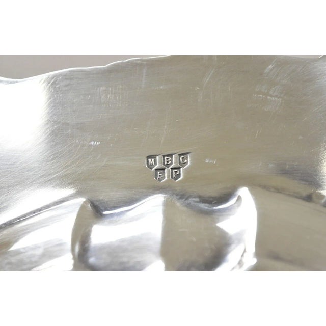 Antique English Victorian Silver Plated Ornate Grapevine Serving Platter Tray For Sale - Image 10 of 12