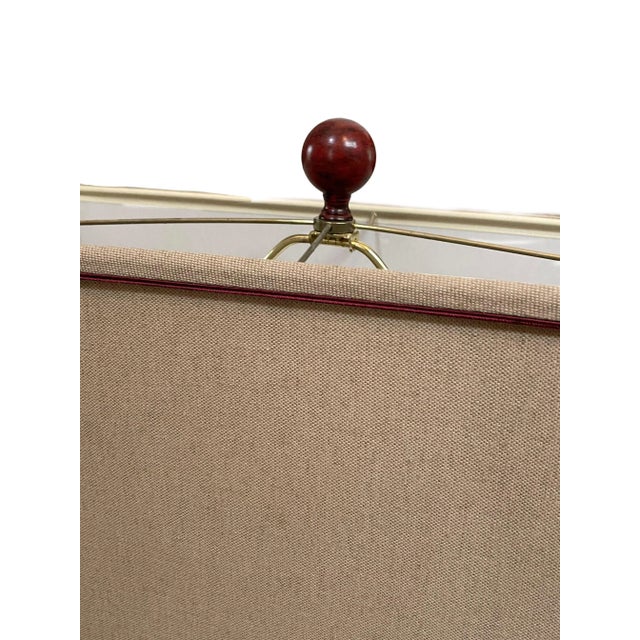 Wood Early 21st Century Decorative Table Lamp For Sale - Image 7 of 9