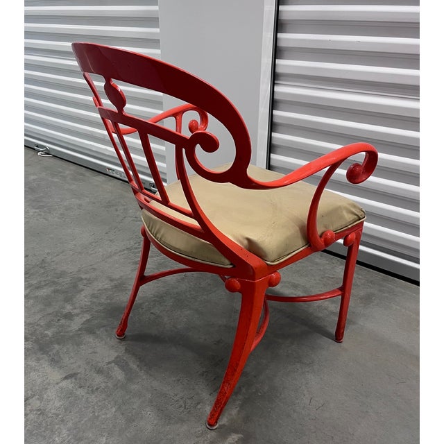 Dorothy Draper MCM Veneman Indoor/Outdoor Arm Chair for Tripitone For Sale - Image 4 of 11