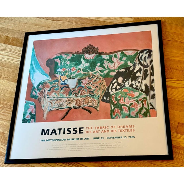 Contemporary Henri Matisse 2005 Lithograph Print Framed Original Museum Exhibition Poster "Seville Still Life" 1910 For Sale - Image 3 of 7