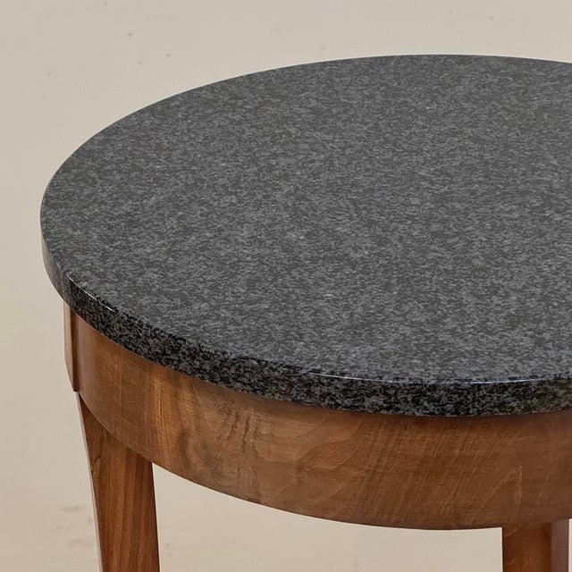 French Directoire Mahogany Black Marble Guéridon ~ End Table For Sale - Image 15 of 18