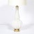 Pair of Mid-Century Modern Hand-Blown Murano Fluted Off White Glass Table Lamps For Sale - Image 4 of 16