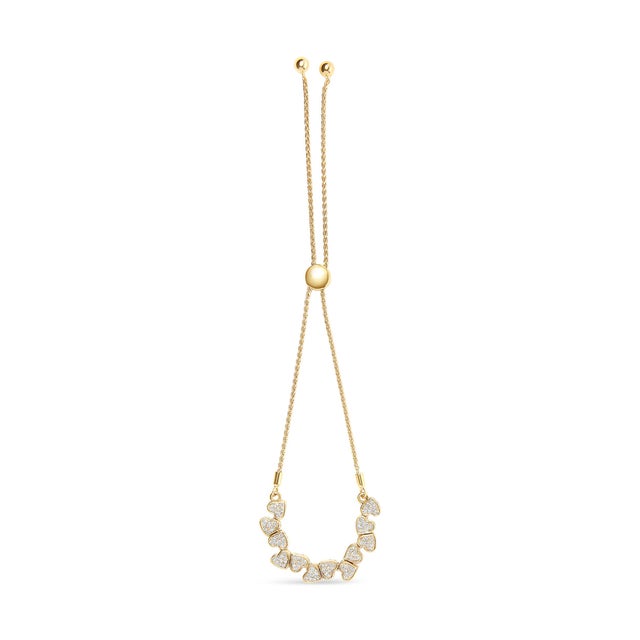 This sweet and stylish bolo bracelet is a feminine look that will draw choruses of "oohs," "ahhs," and "awws." This...