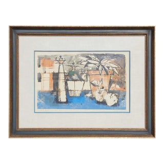 Bill Condon- "Series of Objects on a Level Base" Abstract Impressionist Still Life Lithograph 1958 For Sale