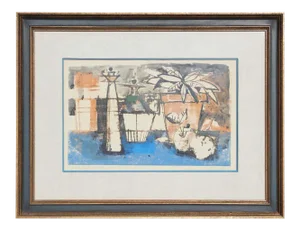 Bill Condon- "Series of Objects on a Level Base" Abstract Impressionist Still Life Lithograph 1958