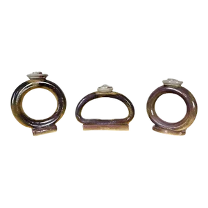 Set of Three Ceramic Candle Holders