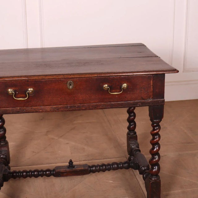 Wood English Oak Lamp Table For Sale - Image 7 of 9