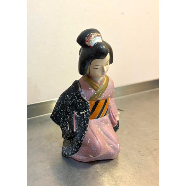 1950s-60s Kriess Japan plaster geisha figurine. Excellent condition.