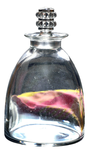 Art Deco Vougeot Wine Decanter in Blown-Molded Crystal from René Lalique, 1947