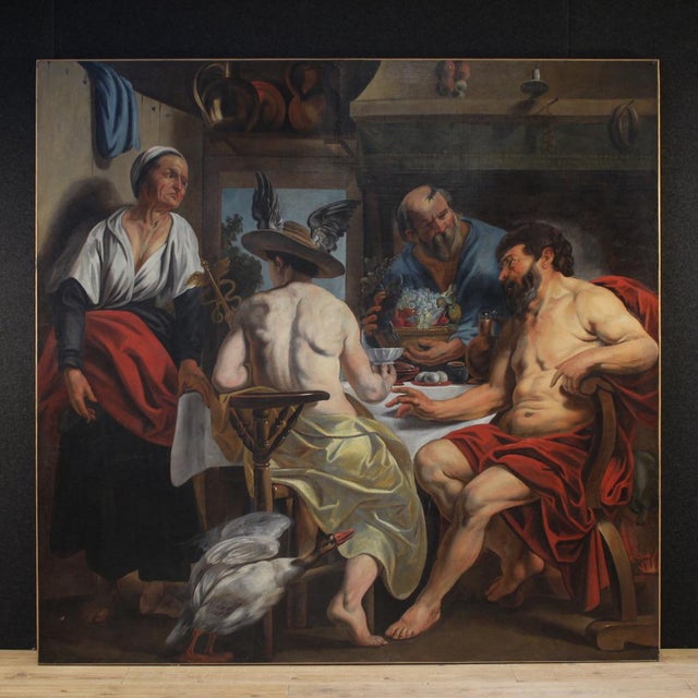 Philemon and Baucis Visited by Jupiter and Mercury, 1760, Oil on Canvas For Sale - Image 16 of 16