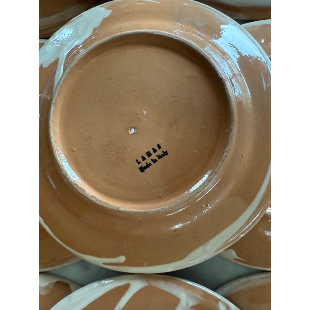 Set of 9 Lamas Ceramiche Grape Design Pottery Dinner Plates For Sale - Image 12 of 14