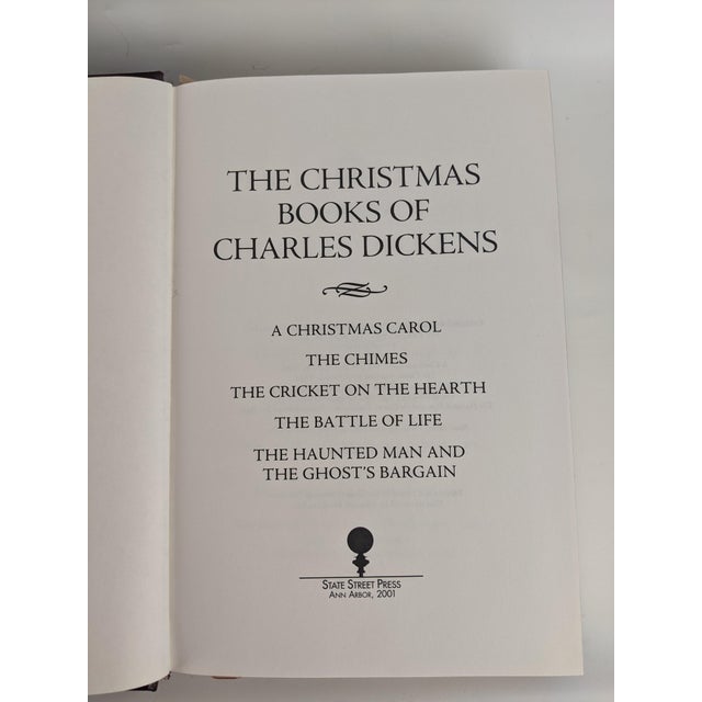 Set of 4 Red & Burgundy Gold Gilt Decorative Books, Dickens & Ellery Queen For Sale - Image 9 of 16