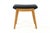 Gray Vintage Ottoman in Solid Wood and Fabric For Sale - Image 8 of 11