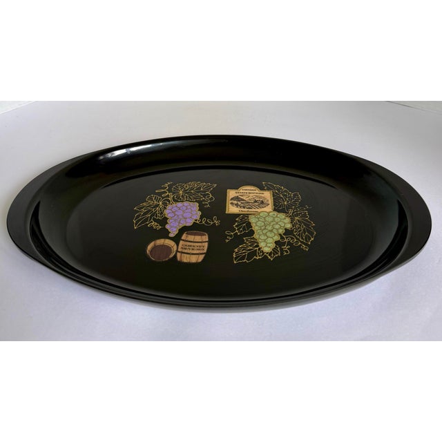 Here is a charming vintage serving tray by Couroc of Monterey, California, dating to the mid-20th century, likely...