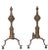 Thomas Chippendale Antique Brass Steeple Form Andirons For Sale - Image 4 of 7