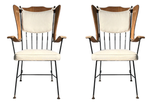 Pair of Vintage Modern Wing Back Richard McCarthy ArmChairs