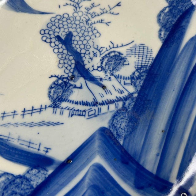 Japanese Hand-Painted Porcelain Plate, Arita, Japan For Sale - Image 11 of 15