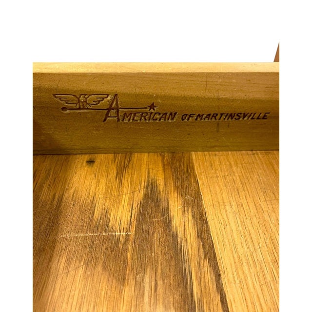 Vintage Mid Century Modern Nightstand by American of Martinsville One Drawer End Table For Sale - Image 9 of 9