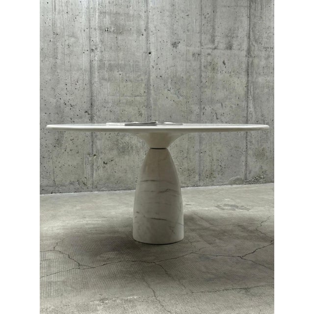 White Peter Draenert „finale 1790 Marble Dining Table Round 140cm, Germany 1970s For Sale - Image 8 of 8