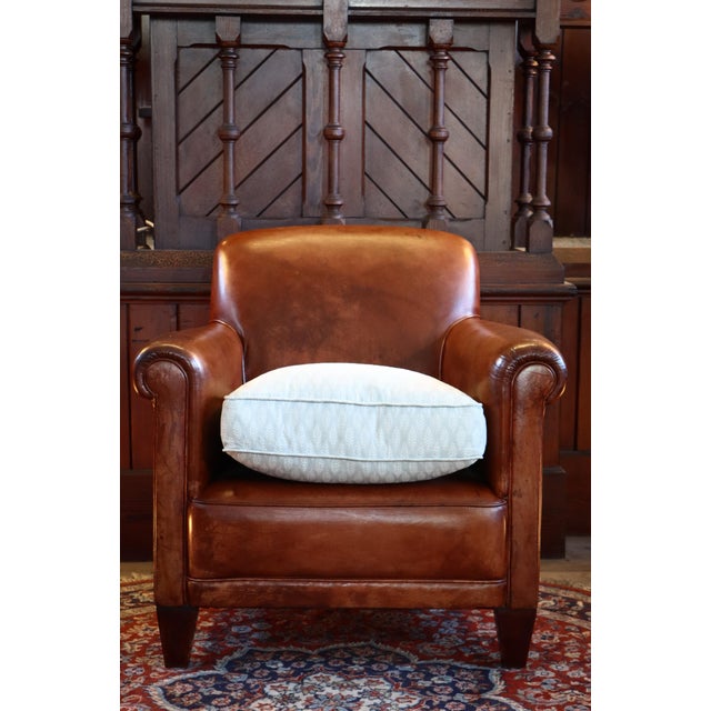 Early 21st Century Burlington Library Club Fireside Armchair in Leather from Laura Ashley, 2010s For Sale - Image 5 of 18