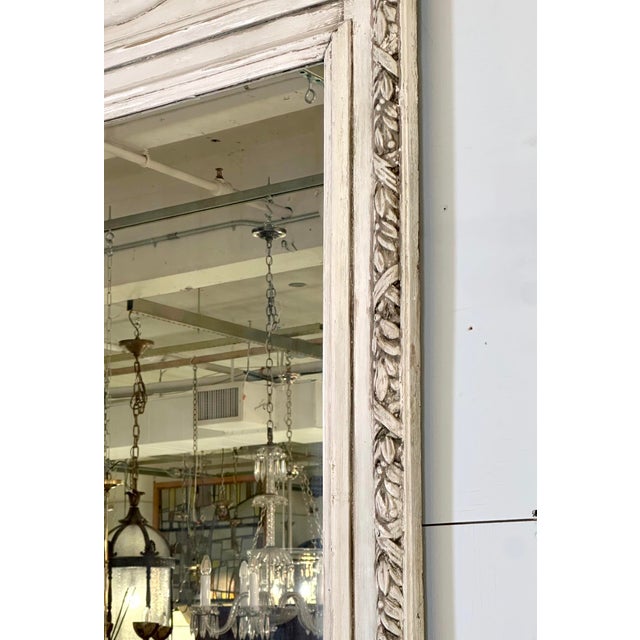 Wood Argentinean Painted Wood Trumeau Overmantel Mirror For Sale - Image 7 of 12