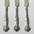 1940s 1940s Vintage Hollywood Regency English Chippendale Silverplate Butter Knives- Set of 5. For Sale - Image 5 of 11