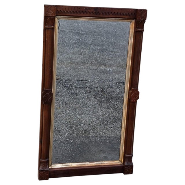 19th Century American Victorian Walnut Mirror. For Sale - Image 11 of 17