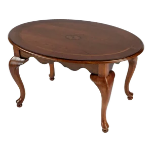Grace Oval 4 Legs Coffee Table, Medium Brown