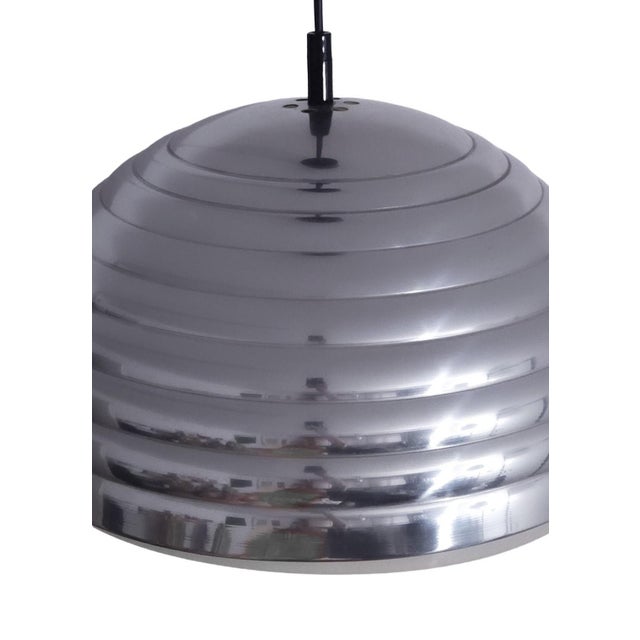 Mid-Century Modern Chrome Pendant Lamp, Germany, 1970s, in Very Good conditions. Designed 1970 to 1979 Up to 250V...