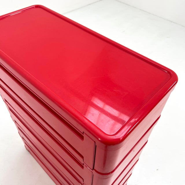 Red Red Model 4964 Chest of Drawers by Olaf Von Bohr for Kartell, 1970s For Sale - Image 8 of 10