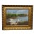 19th Century Biedermeier Painting With Swans on a Lake For Sale