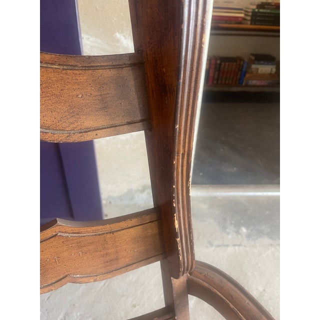 1980s Pair of French Country Dining Room Arm Chairs For Sale - Image 9 of 17