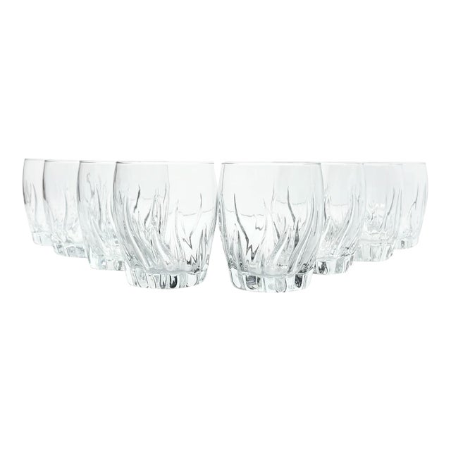 Anchor Hocking “Central Park” 8 Old Fashioned Tumbler Drinking Glasses For Sale