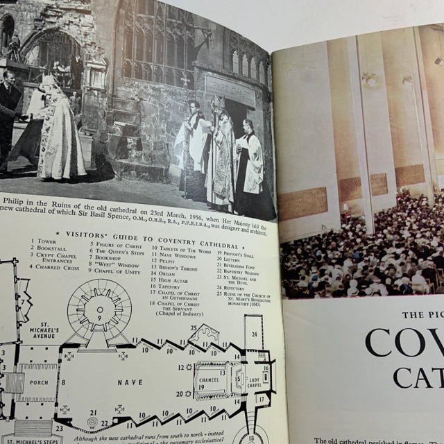 1965 Coventry Cathedral Pictorial Guide Book For Sale - Image 4 of 9