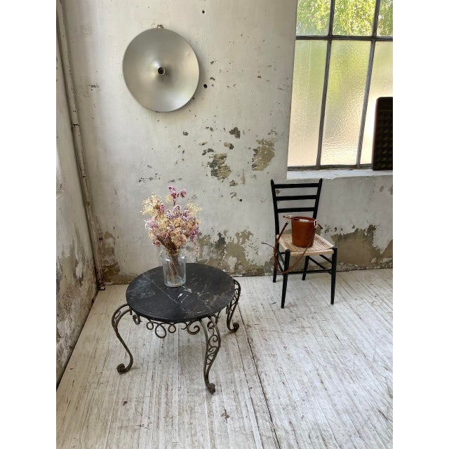 Metal and Black Marble Coffee Table by René Drouet, 1960s For Sale - Image 14 of 18