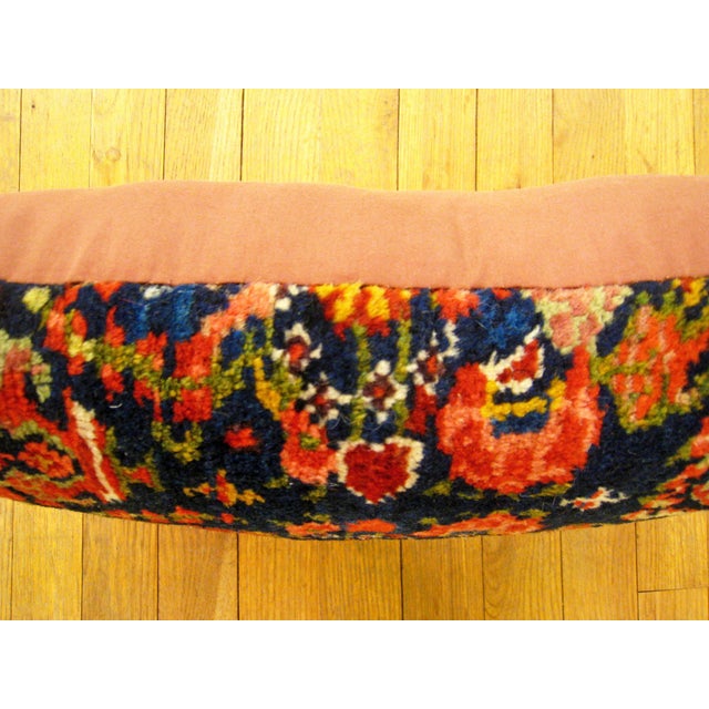 Persian Set of Decorative Antique Persian Malayer Carpet Pillows - Set of 4 For Sale - Image 3 of 12