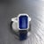 Large look Statement Composite Sapphire And Diamond Ring Size 6.25 and resizable set in 14k White Gold with a total carat...