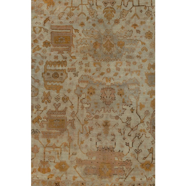 Turkish Antique Turkish Oushak Rug 11'5 X 13'2 For Sale - Image 3 of 14