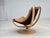 Scandinavian Swivel Armchair in Leather and Bentwood, 1980s For Sale - Image 14 of 18