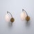 Italian Brass and Opaline Glass Wall Sconces with Arched Arms, 1950s, Set of 2 For Sale - Image 9 of 9