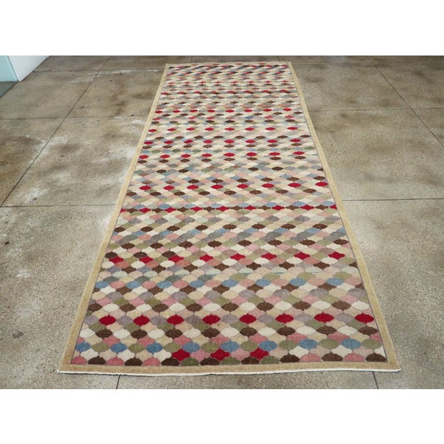Galerie Shabab Collection Mid-20th Century Turkish Anatolian Wide Gallery Runner For Sale - Image 4 of 10