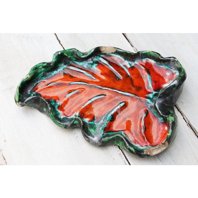 1940s French Art Deco Vine Leaf Jewelry Dish For Sale - Image 6 of 13