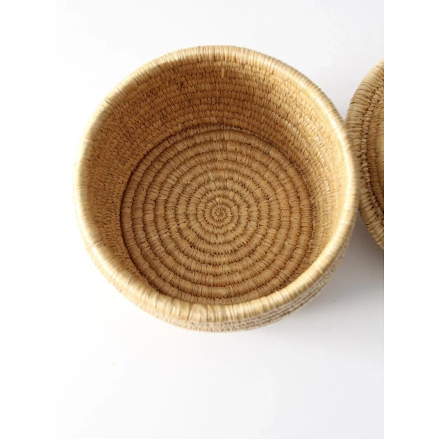 Vintage Basket With Lid and Carved Stone Handle For Sale - Image 11 of 13