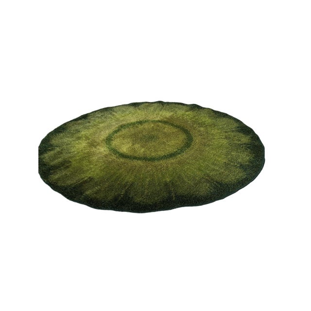 Round Green Rug from Desso, 1970s For Sale - Image 10 of 12