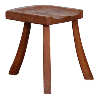 Tripod Stool in the style of the Ateliers De Marolles, 1960 For Sale