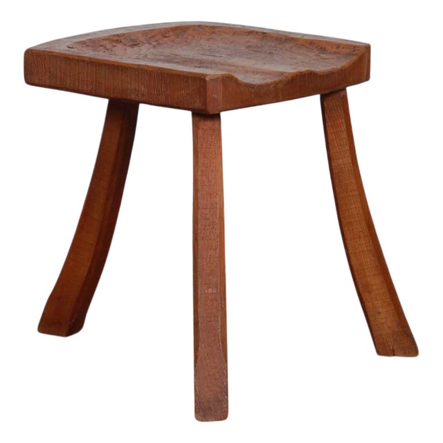 Tripod Stool in the style of the Ateliers De Marolles, 1960 For Sale