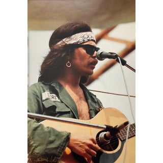 Jason Laure, Original Hand Signed Rock & Roll Photograph Woodstock Country Joe Macdonald, 1969 For Sale