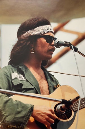 Jason Laure, Original Hand Signed Rock & Roll Photograph Woodstock Country Joe Macdonald, 1969