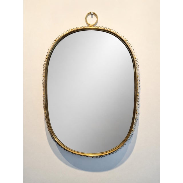 Large Brass Wall Mirror by Josef Frank for Svenskt Tenn, Sweden, 1950s For Sale - Image 11 of 11